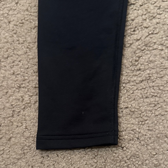 Under Armour ColdGear Kids Youth Fitted Leggings Black White Logo Size YXL - Picture 5 of 5